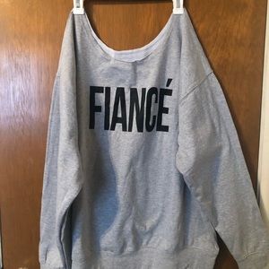 Off the shoulder Fiancé Sweatshirt